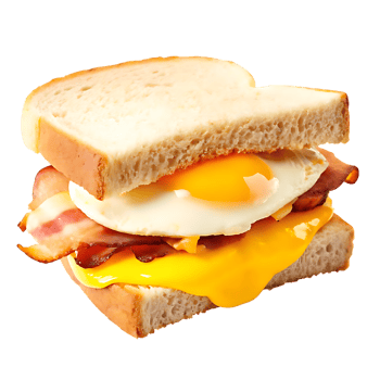 Classic Bacon Egg and Cheese Breakfast Sandwich png