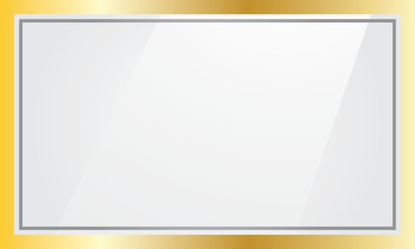 White background with gold frame vector