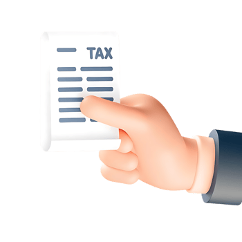 3D Cartoon Hand Holding a Tax Document Illustration png
