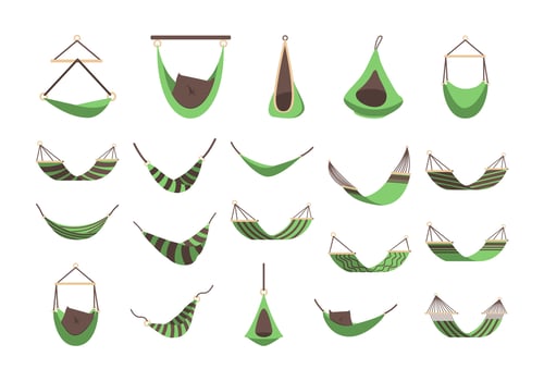 Colorful Relax Hammock Element vector