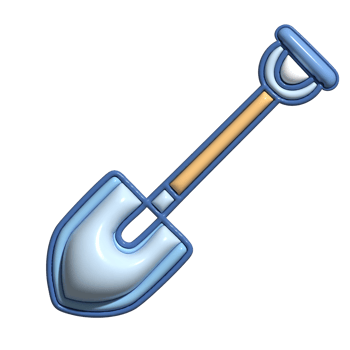 Adorable 3D Gardening and Construction Symbols png