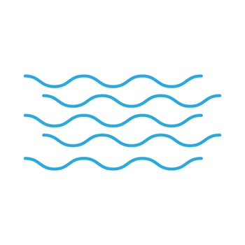 Water wave icon. Flat illustration of water wave icon for web design vector
