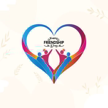 Happy friendship day design social media post vector