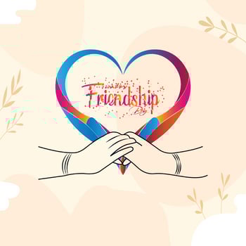 happy friendship day social media post vector