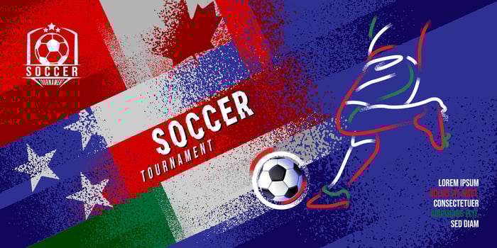 poster for Soccer Tournament 2026 vector