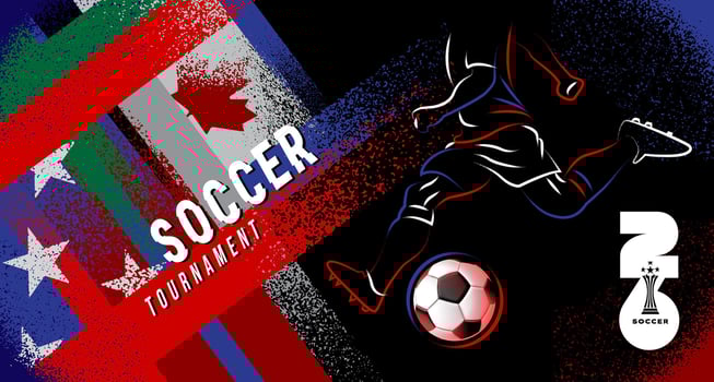 Grunge poster for Soccer Tournament 2026 vector