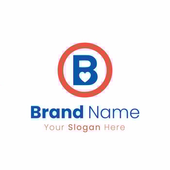 Abstract Modern Company Logo Design with Circle and Initial B Letter vector