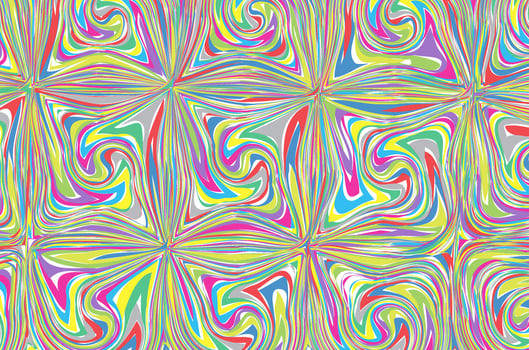 Brightly colored abstract symmetrical patterns with fan-like swirling shapes create a lively and energetic visual effect vector