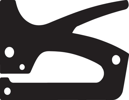 Black and white icon of a heavy duty stapler vector