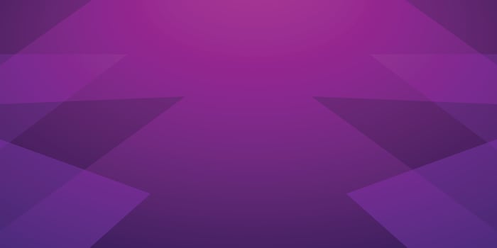 Modern purple abstract geometric shapes border on a purple gradient background with copy space vector