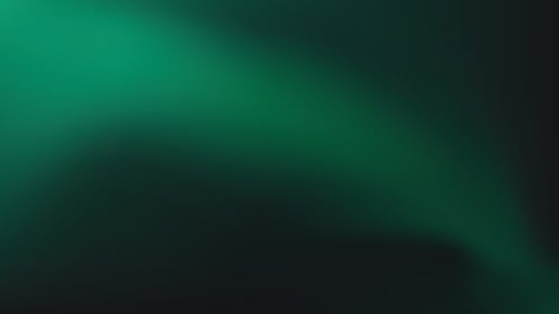Dark emerald green gradient background with glowing light wave vector