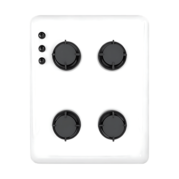Top View of transparent Electric Cooktop with Burners png