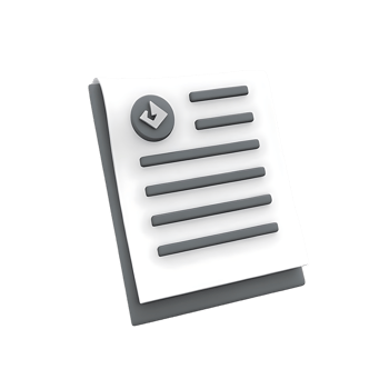 Document Icon with Check Mark 3D Illustration png
