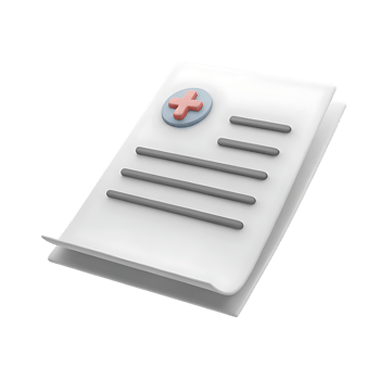 Medical Document Icon with Red Cross Symbol png