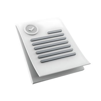 transparent Checklist Document Icon 3D Illustration png