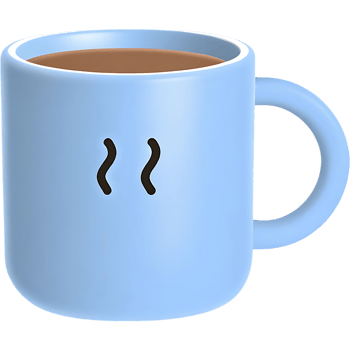 Light Blue Mug of Coffee Rendered in 3D png