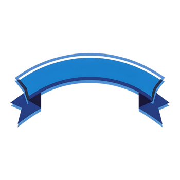 Abstract Blue Ribbon Bow Decorative Design png
