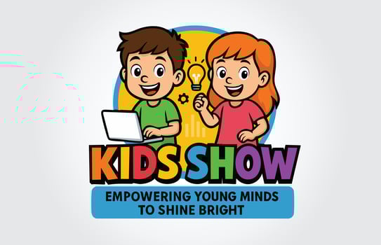 Kids Channel Show Colorful Logo Template vector