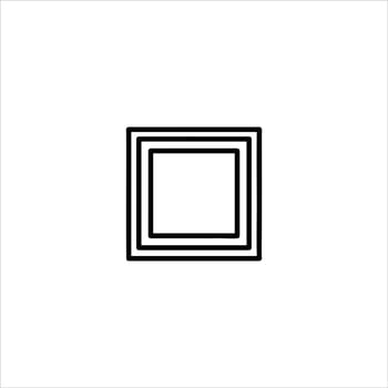 Empty Picture Frame Matted Border vector