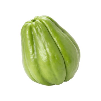 A single fresh chayote fruit isolated on a gray background a healthy and nutritious vegetable png