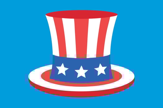 An american hat with stars on it vector