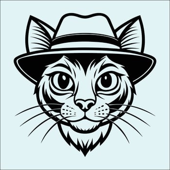Formal and Casual Hat Silhouette Set vector