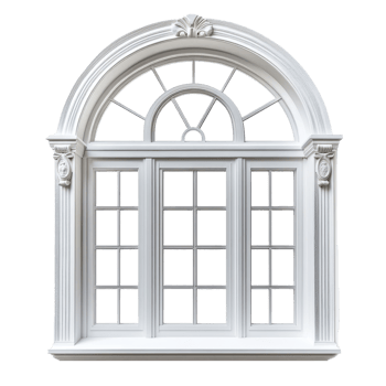 Elegant arched window png