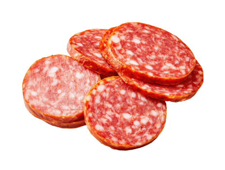 Slices of delicious cured salami for culinary delights or snack ideas png