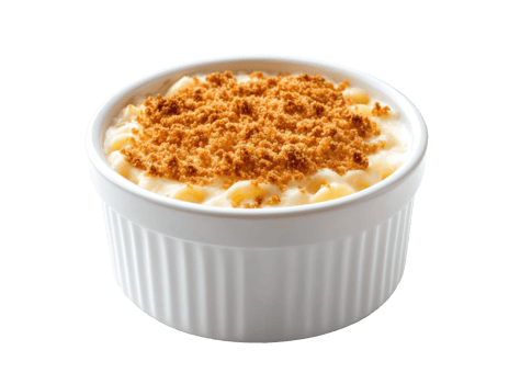 Creamy dessert topped with crunchy crumbs for a delightful treat png