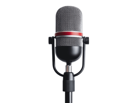 Classic microphone for studio recording and live performances png