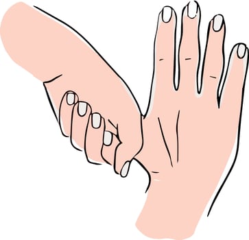 Proper hand washing vector