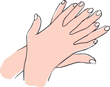 Proper hand washing illustration vector