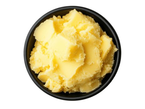 Rich and creamy butter in a black bowl for culinary use png
