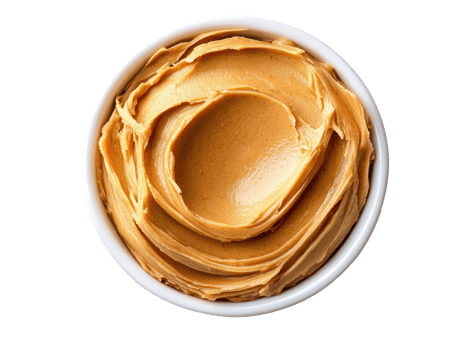 Creamy peanut butter in a bowl for snacks or baking purposes png