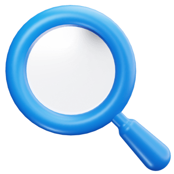 3D Icon Empty Search Glass png
