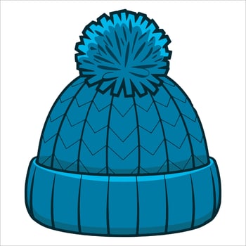 Winter hat isolated on white background. Perfect for cold weather fashion designs, seasonal apparel, and cozy winter accessories. vector