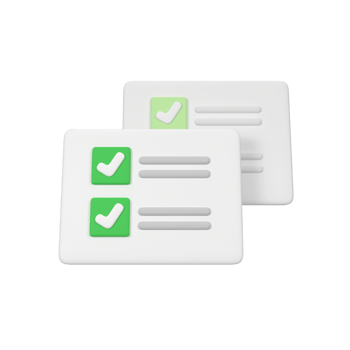 Check mark on bubble isolated 3d render icon illustration png