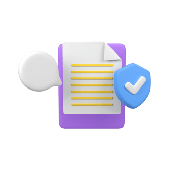 Media data with speech bubbles and shield protection isolated 3d render icon illustration png