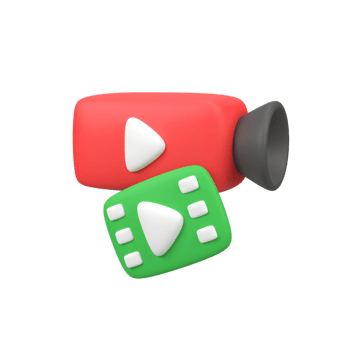 camera with lens and button isolated 3d render icon illustration png
