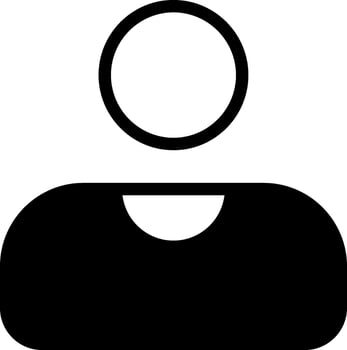 Profile Modern Solid Black Icon vector