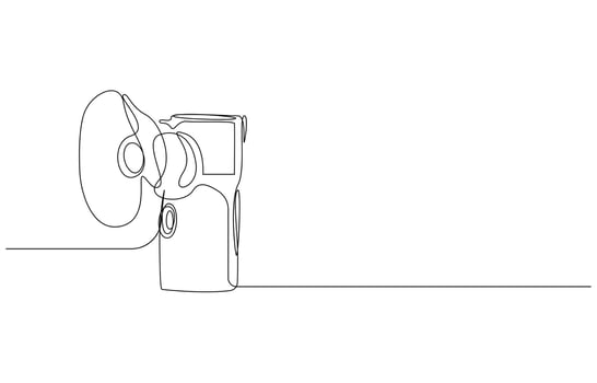 Nebulizer Machine in Continuous Line Art Style, vector