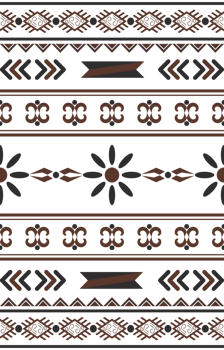 Ethnic seamless pattern, brown fabric border, fabric pattern, transparent background for wallpaper decoration png