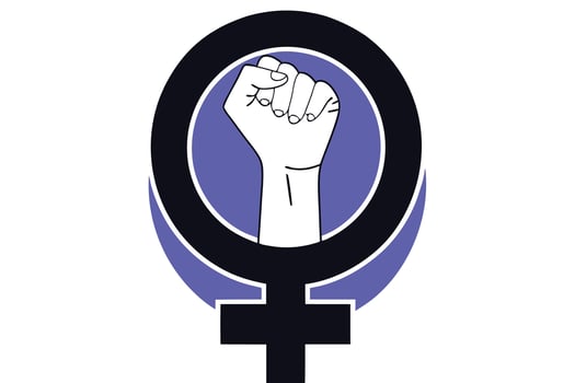Feminist symbol and female empowerment icon design a single icon set for promoting gender equality vector