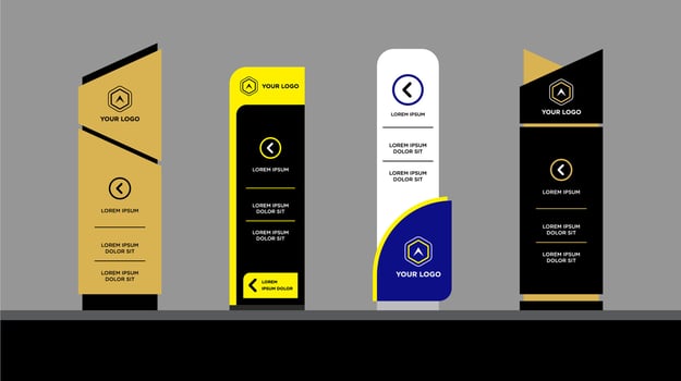 Totem design Exterior and interior signage vector