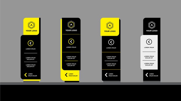 outdoor indoor Tower display advertising vector
