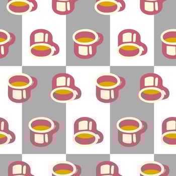 Seamless Mug Drink Pattern vector