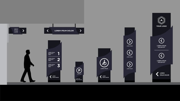 signboards for business template indoor or outdoor vector