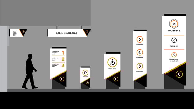 Display information outdoor and indoor signs for advertising vector