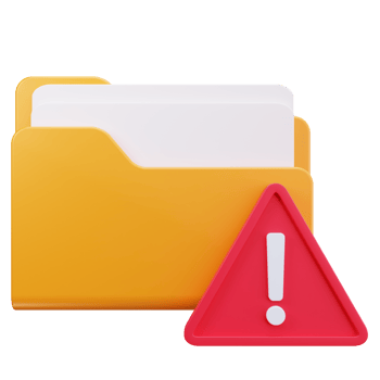 3D Icon Folder Document Alert png