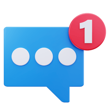 3D Icon Message Notification Chat png